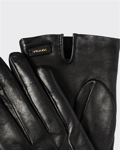 prada leather driving gloves|Prada leather gloves women's.